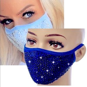 ⭐️2 Bling Swarovski Crystal Handmade Face Mask